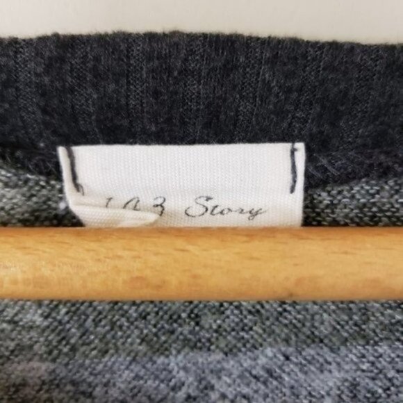 143 Story | Plaid Lace-Up Detail Sweater Size Medium - Picture 2 of 5